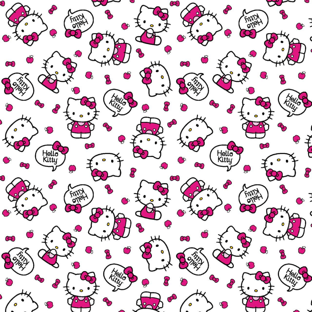 Sanrio® Hello Kitty White Hello Kitty Toss Cotton Fabric